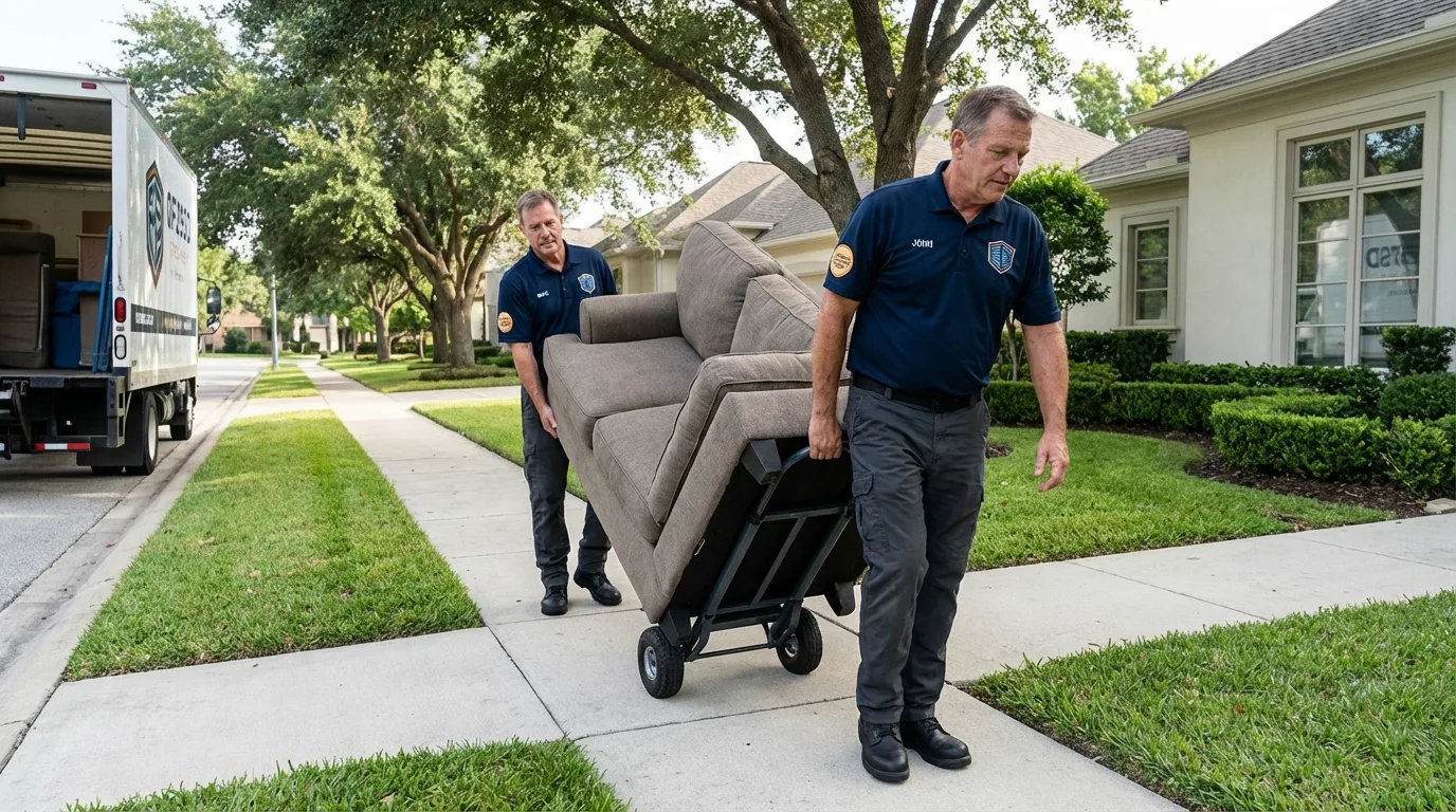 Local residential moving crew loading furniture in Salyersville, KY